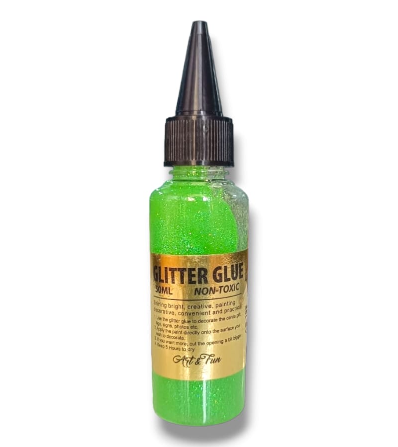 Accura 50 ml Glitter Glue – Green Color (Set of 1)